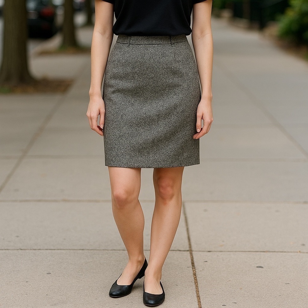 Joseph Janard Staight Pencil Skirt Size 12 Virgin Wool Silk Office Business